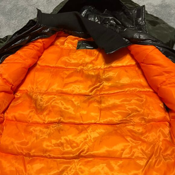 Rocawear Puffer Jacket Mens Large Winter Green Chore Hooded Winter Coat - Picture 8 of 10